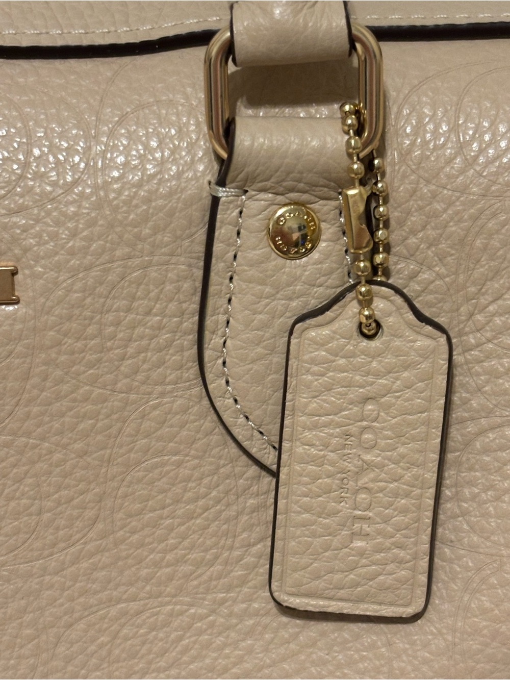 NWT Coach Rowan Leather Satchel and Card Case Wallet Set - Oat - Picture 10 of 15